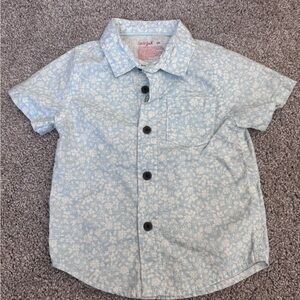 Cat & Jack Blue Floral Toddler Boy Shirt